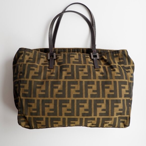 Authentic Preowned Vintage Fendi Brown Zucca Canvas Handbag - Picture 8 of 16